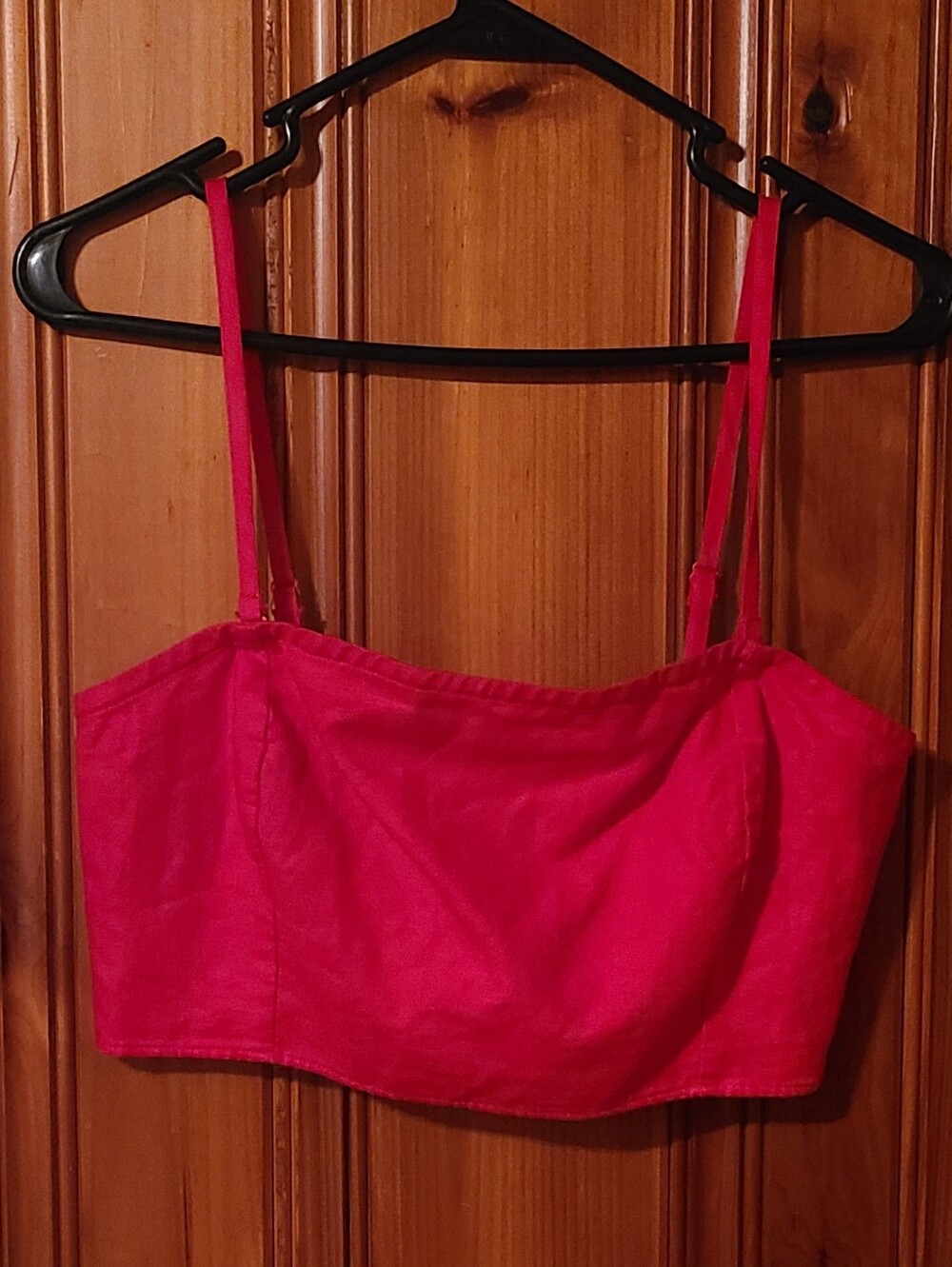 Gap Crop Top Detachable Straps Red